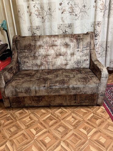 многофункциональный кровать: Раскладной диван, Б/у, Односпальный, Велюр