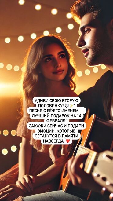 Другие услуги: Именные песни – лучший подарок! 🎶✨ На 14 февраля Хочешь удивить