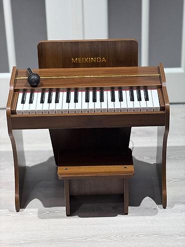 masallida islənmis pianolar: MEIXINDA uşaq pianinosu – mikrofonlu, taxta korpuslu mini piano Yeni — 2