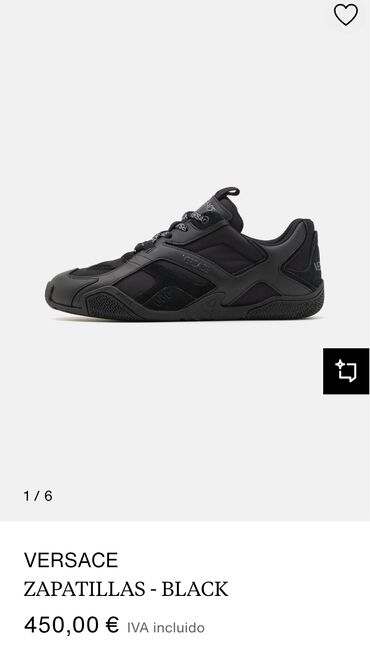Qaşıqlar: VERSACE “Zapatillas – Black” kişi krossovkaları - Rəng: tam qara -