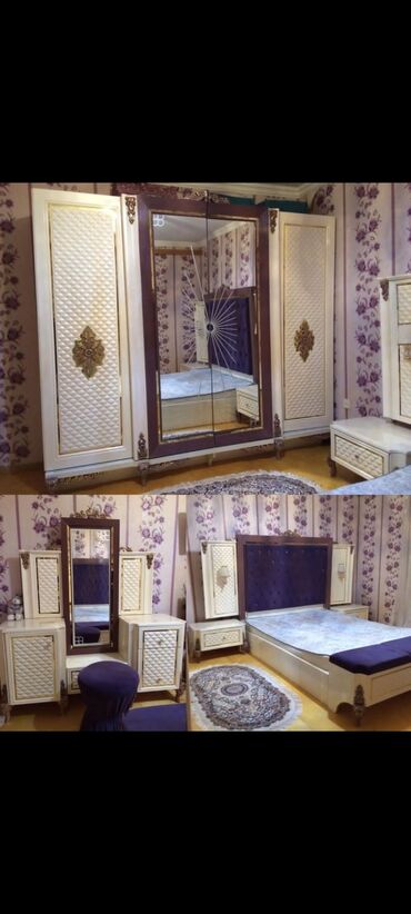 кровать: 2 təknəfərlik çarpayı, Dolab, Termo, 2 tumba, Azərbaycan, İşlənmiş
