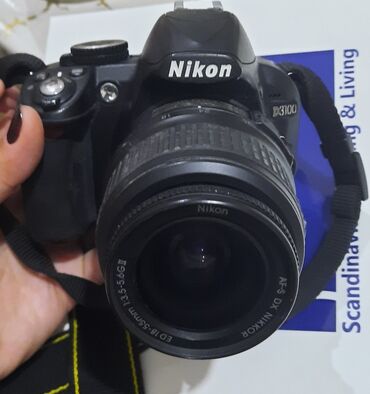 Фотоаппараты: Fotoaparat Nikon D3100 qabi ile birge 150 Stabilizator yenidi qutu