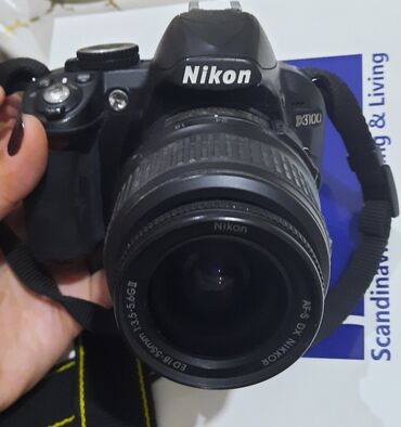 nikon fotoaparat qiymetleri: Fotoaparat Nikon D3100 qabi ile birge 150 Stabilizator yenidi qutu