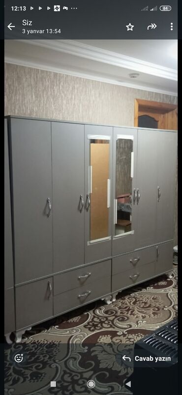 Dolablar: Yeni, Açılan, 4 qapılı Düz dolab, Qarderob, paltar dolabı, Azərbaycan — 27