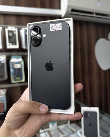 iphone se4: IPhone 16, 128 GB, Qara, Zəmanət, Simsiz şarj, Face ID — 1