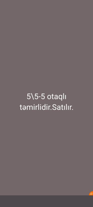 xacmazda tecili satilan evler: 5/5 mərtəbəli binada 5 otaqlı mənzil satılır.Super Təmirlidir. Real