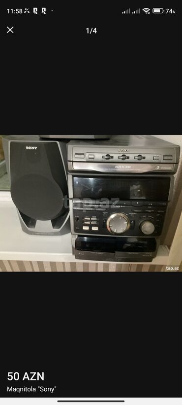 Динамики и колонки: Sony markasına aid GRX 30 model stereo sistem. Bu model CD pleyer