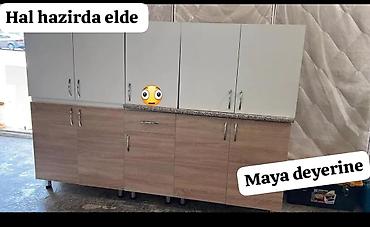 stulla: - Kompüter/iş masası: ölçü E120 sm × H170 sm × D50 sm. Geniş iş səthi — 2