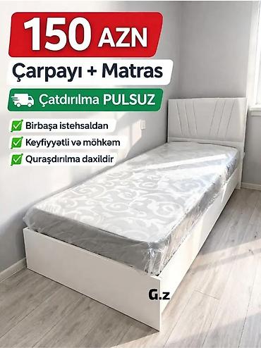 carpayllar: Çarpayı + matras dəsti - Qiymət: 150 AZN - Çatdırılma PULSUZ - — 1