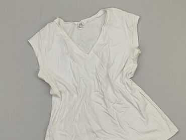 czarne t shirty damskie w serek: T-shirt, River Island, M (EU 38), condition - Good