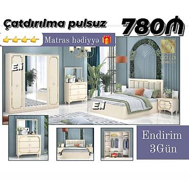 Yataq otağı mebeli dəsti - Komplekt: 4 qapılı şkaf (güzgülü)
