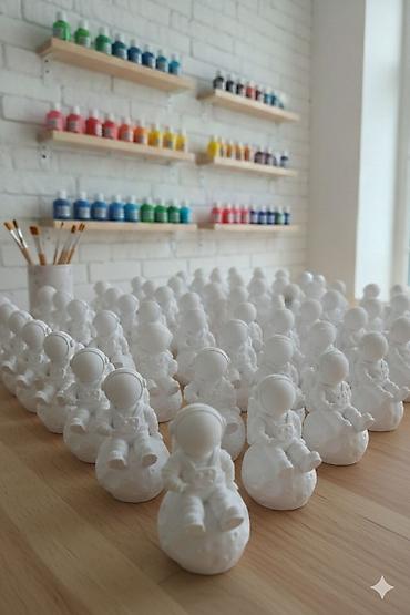 Fiqurlar: Fiqur, Gips, rəng - Ağ — 3