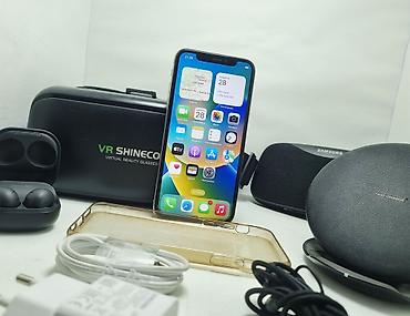 Apple iPhone: IPhone X, Б/у, 64 ГБ, Серебристый, Зарядное устройство, Чехол, Наушники, 100 % — 16