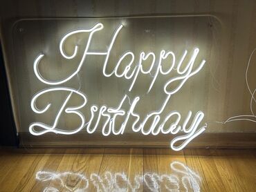 ev ucun led isiqlar: 9578 //& Lamie Happy Birthday neon. Qiymet 95 Azn. Yenidir