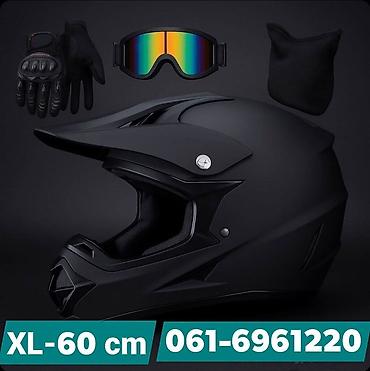 Komplet za off-road/MTB/motokros zaštitu - Integralna mat crna kaciga
