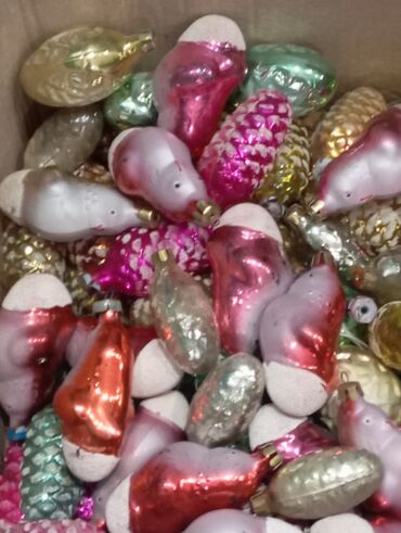 Yeni il oyuncaqları və bəzəkləri: Первое фото по 4м.другие фото по 2м все игрушки стеклянные şüşə yolka — 9