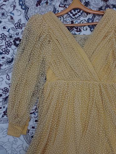 mirvari muncuq: REAL ALİCİYA ENDİRİM Zərif sarı rəngdə, xırda mirvari effektli — 3