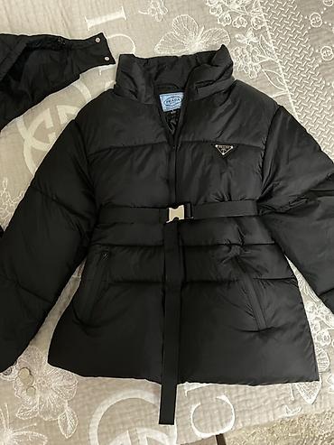 Пуховики и зимние куртки: Пуховик, Короткая модель, С поясом, L — 2