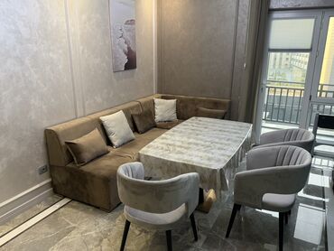 инверсионный стол: Yumşaq divan dəsti - Dəst: L formalı bucaq divanı + 3 ədəd kreslo. -