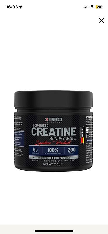 XPRO Nutrition Micronized Creatine Monohydrate – 250 q - Tərkib: 100% lalafo.az -da XPRO Nutrition Micronized Creatine Monohydrate – 250 q - Tərkib: 100%