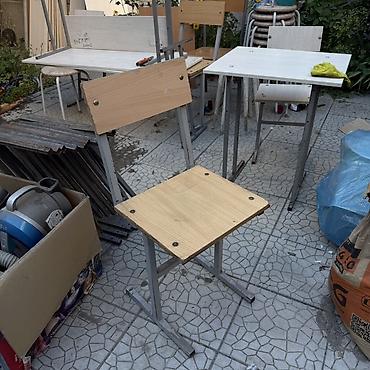 study table: Учебные парты и стулья на металлическом каркасе - Комплекты — 2