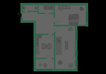 о2 девелопмент: 2 комнаты, 75 м², Азия Молл Элитка, 6 этаж, ПСО (под самоотделку) — 3