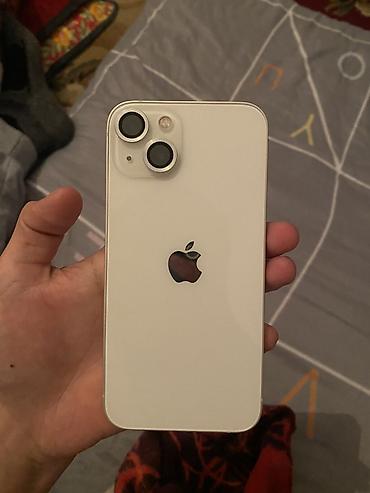 Apple iPhone: IPhone 13, Б/у, 128 ГБ, Старлайт, Зарядное устройство, Защитное стекло, Кабель, 84 % — 1