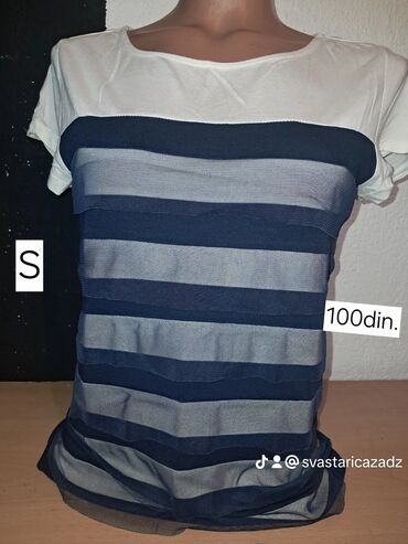 Majice kratkih rukava: Ženske majice – više modela - Model 1 (S): bela gornja zona, ispod — 1