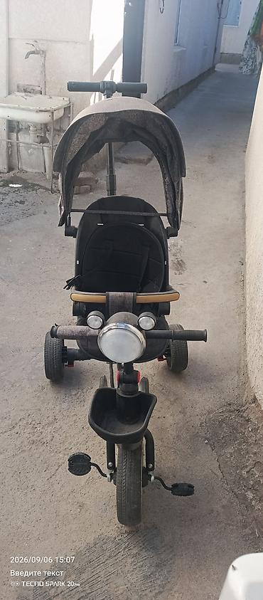 carrello коляска: Детский трехколесный велосипед-коляска с ручкой для родителей - 3 — 1