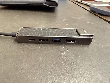 extender hdmi: USB-C хаб Hoco HB23, HDMI/USB3.0/USB2.0/RJ45/PD, 60 ВТ, 3 А — 2
