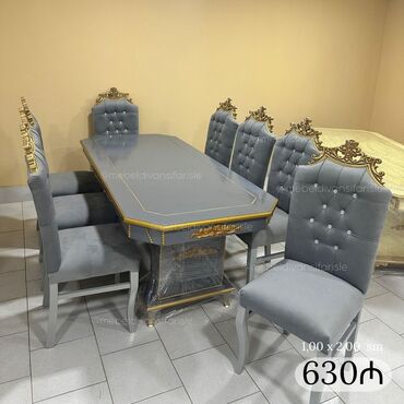 столы для конференций: Qonaq otağı üçün, 8 stul