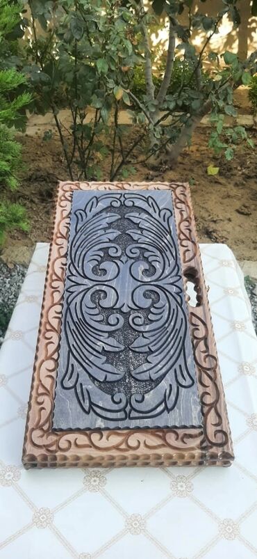 Nərdlər: Oyma naxışlı taxta nərd taxtası - Material: bərk ağacdan əl işi oyma — 5