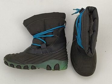 klapki z futerkiem czarne: Snow boots, 28, condition - Good