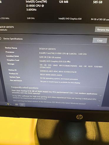 pc 1 tb: Lenovo IdeaCentre stolüstü kompüter - Prosessor: Intel Core i3‑8100 — 3