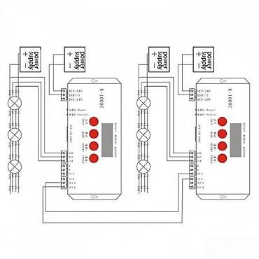 solar: K-1000c T-1000S kontroler RGB SD32GB WS2812b, 2811,APA102. K-1000C — 8