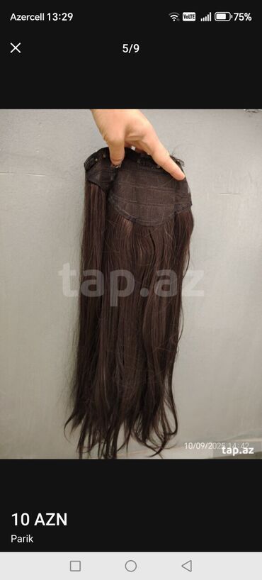 Təbii saçlar, pariklər: Taxma saçlar, Süni, İşlənmiş — 8