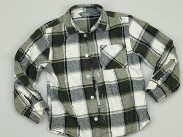 Shirts: Shirt 4-5 years, condition - Very good, pattern - Cell, color - Grey