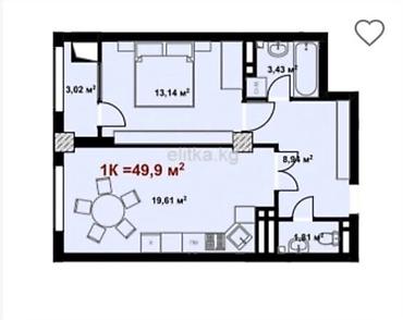 Продажа квартир: 1 комната, 50 м², Элитка, 8 этаж — 1