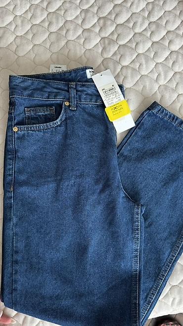 Qadın geyim dəsti - Koton markalı mavi jeans: klassik 5 ciblə