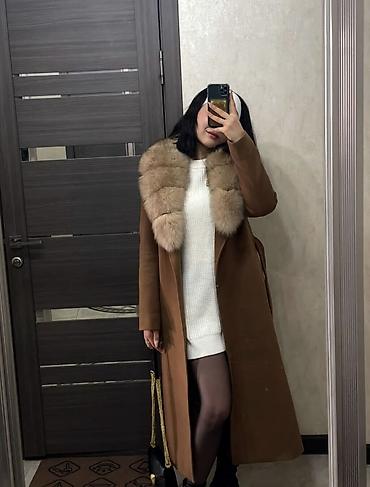 Пальто, Классика, Зима, Кашемир, Длинная модель, С поясом, M