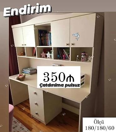 usaq şkafı: - Uşaqlar üçün funksional yazı masası və üst şkaflı rəf sistemi - — 1