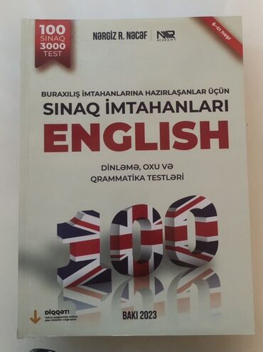 6 cı sinif ingilis dili testleri pdf: Nergiz Necef 100 sınaq kitabi yenidir heç işlenmiyib Книга Наргиз