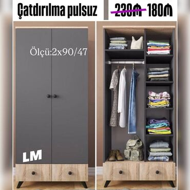 Dolablar: Yeni, 2 qapılı Dolab-asılqan