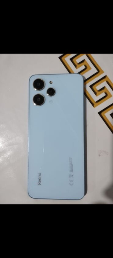 telefon 50 manat: Xiaomi Redmi Note 12R, 128 ГБ, цвет - Белый, 
 Отпечаток пальца