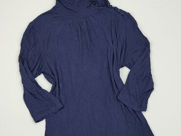 niebieska bluzki z bufiastymi rękawami: Bluzka Damska, H&M, M, stan - Zadowalający