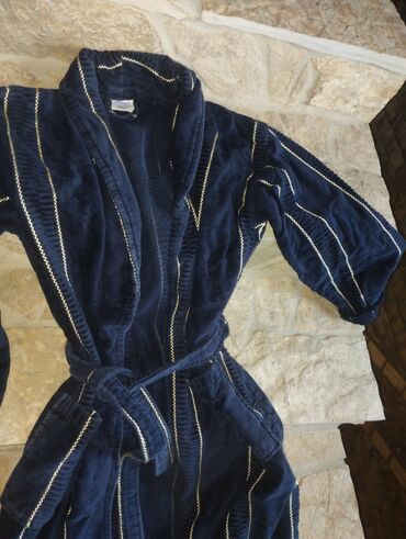 fila japanke muske: Bathrobe, 2XL (EU 56), color - Blue, Cotton, Used