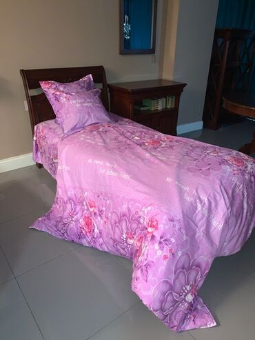 вязанная наволочка на подушку в Кыргызстан: Постельное белье яркой расцветки для односпальной кровати из 4