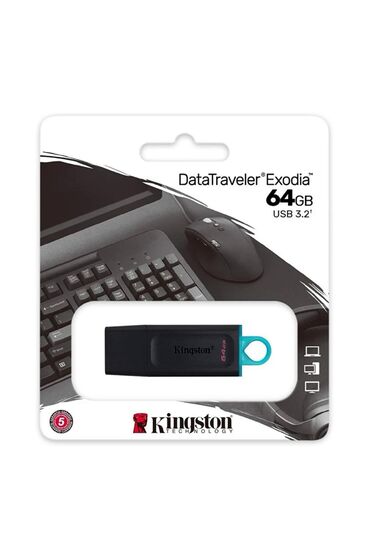 mini usb ventilator: Флеш карта Kingston, 64 ГБ, USB 3.2, Новый