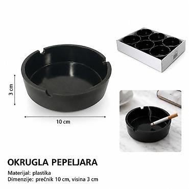 KMT Automobilska pepeljara crni 5403083 Praktična okrugla pepeljara