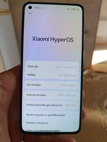 mi 11 t: Xiaomi Mi 11 Lite, 256 GB, rəng - Göy, 
 İki sim kartlı
